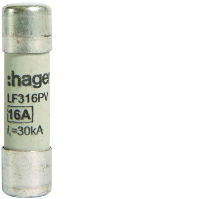 Válcová pojistková vložka 10x38 mm gPV 16 A 1000 V d.c.