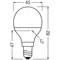 VALUE CLASSIC P 60 LED lamp 6.5 W/4000 K E14