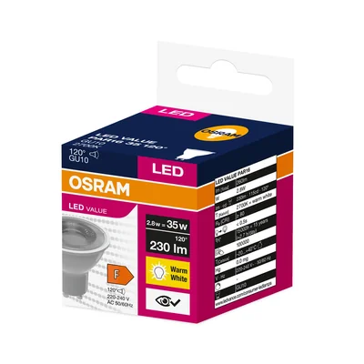 VALUE LED lamp non-dim PAR16 35 120° 2.8W 827 230V GU10