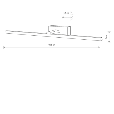 VAN GOGH Wandleuchte 89,5 cm 18 W 3000 K 940 lm LED integriert IP44 weiß