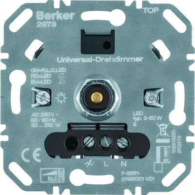 Variateur rotatif universel one.platform R/L/C, charge 20-210 W, LED 3-60 W