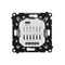 Variateur Simon 55 WMDS-004xL1-143 pour LED à intensité variable, bouton-poussoir, 15-200 W, 230 V (module) ; aluminium mat