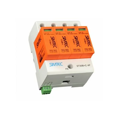 Varistor surge arrester type 1+2 class B+C four-pole SIMTEC grey