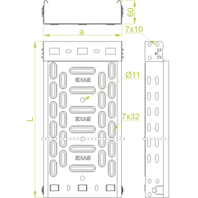 Vassoio H60 Fare clic su KFL100H60/2