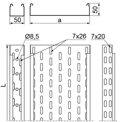Vassoio, KCP50H50/3 N