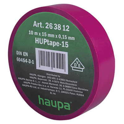 VDE insulating tape 15 mm x 10 m violet 10pcs.