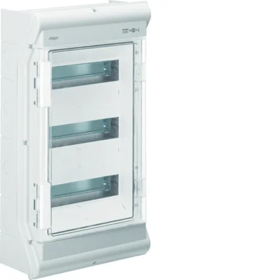 VECTOR OUTDOOR Distribution box IP65, UV resistant without ribs 3R/36M (3x12)
