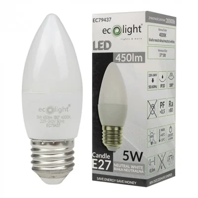 Vela E27 5W 4000K 450lm