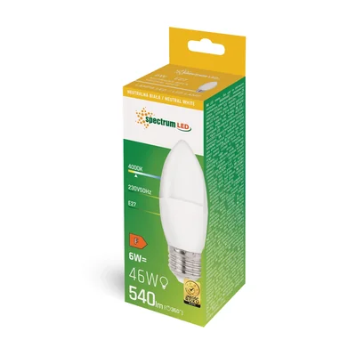 Vela LED E-27 230V 6W ESPECTRO NEGRO