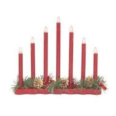 VELAS HALL 7X0.6W ROJA