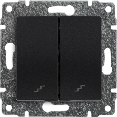 VENA Double stair switch with key, without frame, ANTHRACITE