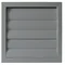 venkovní gravitační žaluzie 450x450 mm, kovový rám, plastové lamely, šedá