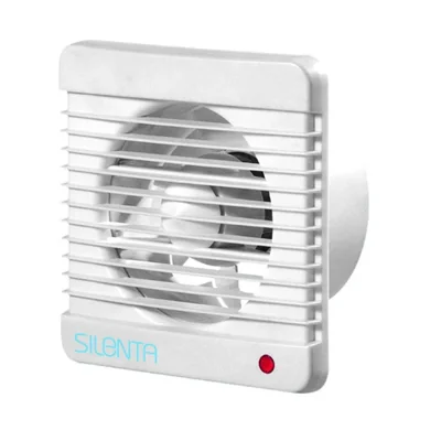 Ventilador axial de Ø 100 mm, silencioso, brida corta, blanco.