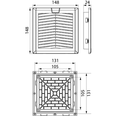 Ventilador con filtro WEF7