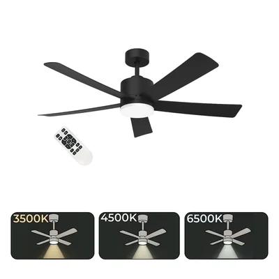 Ventilador de techo LED METAL+ABS 53W 18W+35W 1980LM 35m2 CCT 45 dB