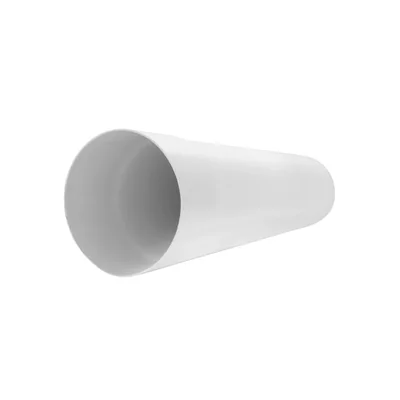 Ventilation duct D/O 100 round 1m white