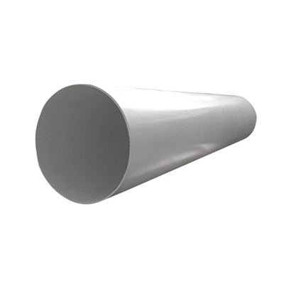 Ventilation duct D/O 100 round 1m white