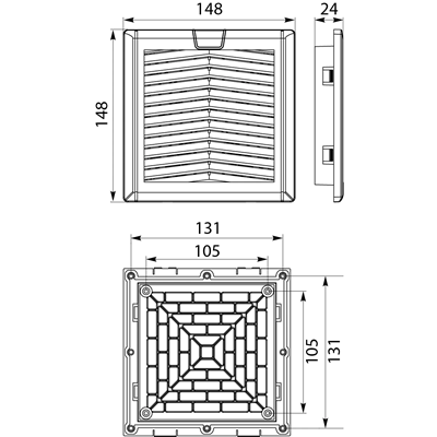 Ventilator mit Filter WEF7