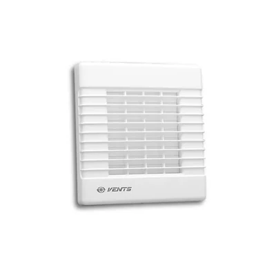 Ventilatore assiale Ø 125 mm con otturatore automatico e timer, bianco