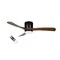 Ventilatore da soffitto a LED METALLO+LEGNO 53W 18W+35W 1350LM 25m2 CCT 43dB