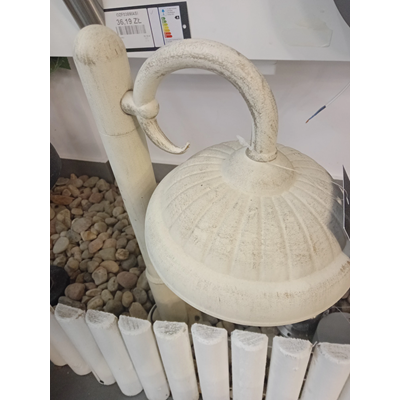 Verdon Außenstehleuchte 50 cm weiß antik