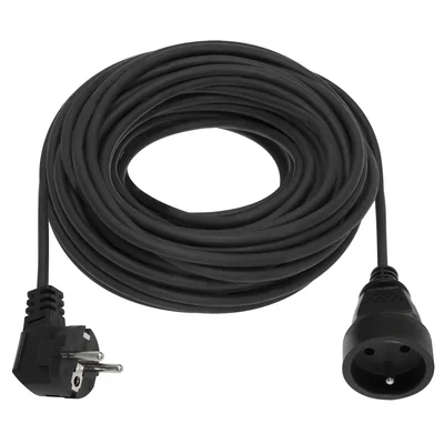 Verlängerungskabel 1 Steckdose mit 10m H05RR-F 3x1,5 16A schwarz