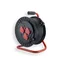 Verlängerungskabel auf Trommel 3x2P+Z (3 Steckdosen IP-44) Gummi H05RR-F 3x1,5 mm² - 50 m MAX. 3600 W mit Überhitzungsschutz, Serie Strong PZB-111-50G