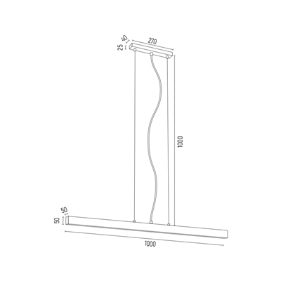 VERMONT 100 lampada a sospensione 27W WW 230V IP20 bianco