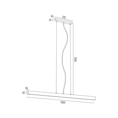 VERMONT 100 Suspension 27W WW 230V IP20 blanc