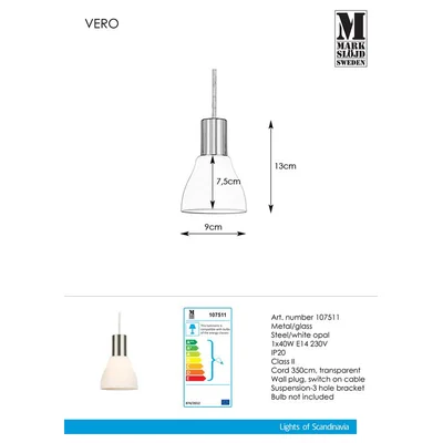 VERO Pendant lamp steel