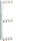 Vertical comb rail 4P for RCCB 3-row left