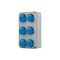 Vertical distribution board - 6x230V IP44 sockets