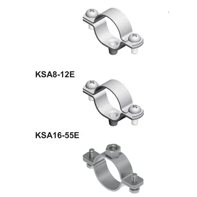 Verzinkte Kabelklemme, Durchmesser 52–55 mm