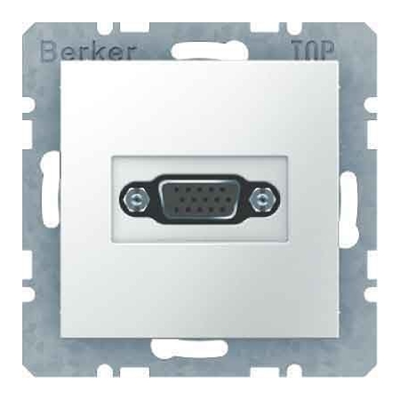 VGA socket B Square, glossy white