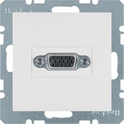 VGA socket B Square, glossy white