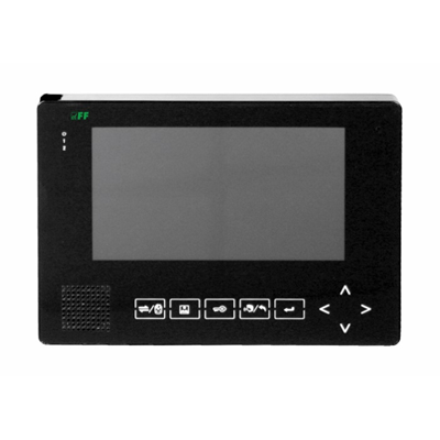 Video intercom: 7" color monitor with memory SD card port plastic/aluminium black + power supply