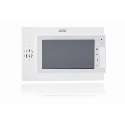 Videocitofono: monitor a colori 7", comando azionamento cancello bianco + alimentatore 14 5V 19W