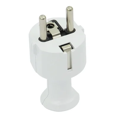 Вилка пряма роз'ємна Uni-SCHUKO 2p+Z Schuko 16A 250V WT-40 біла