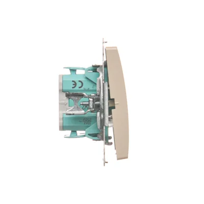 Вимикач двополюсний (модуль) 230, бежевий