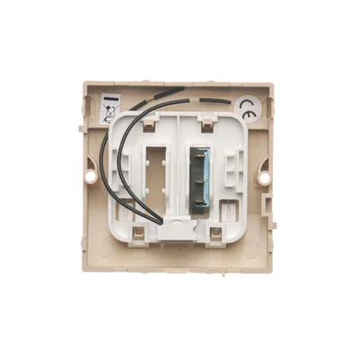Вимикач готельний одинарний з підсвіткою, 10А, бежевий