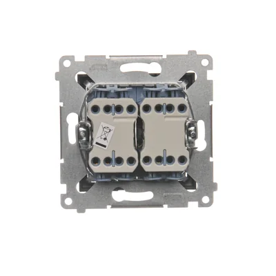 Вимикач подвійний (модуль) 230В, швидкі роз'єми. , металік антрацит