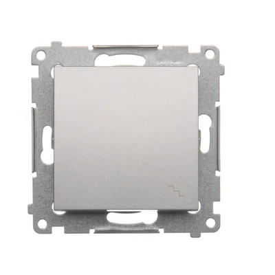 Вимикач сходовий (модуль) 16A 250V гвинтові клеми срібло (металік)