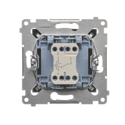 Вимикач сходовий з LED підсвічуванням (модуль) 10A 250V швидкі роз'єми антрацит (металік)
