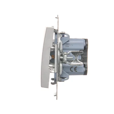 Вимикач сходовий з LED підсвічуванням (модуль) 230В, сріблястий металік