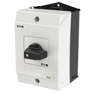 Вимикач T0-1-8200/I1, 1 полюс, 20 A, 90°, у корпусі IP65, чорна ручка, не блокується