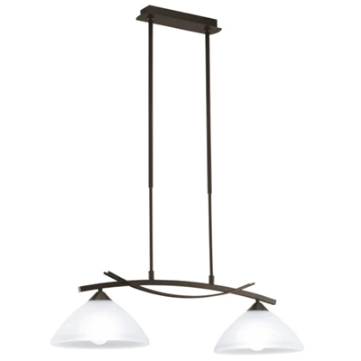 VINOVO Hanging lamp, double slat, dark brown