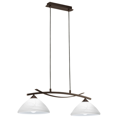 VINOVO Hanging lamp, double slat, dark brown