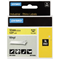 Vinyl tape with permanent adhesive 12mm yellow/black print