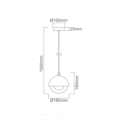 Viso Cromo Pendant lamp chrome