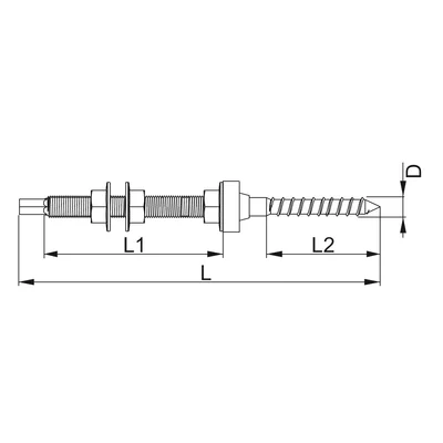 Vite a doppia filettatura SWDM10x250E